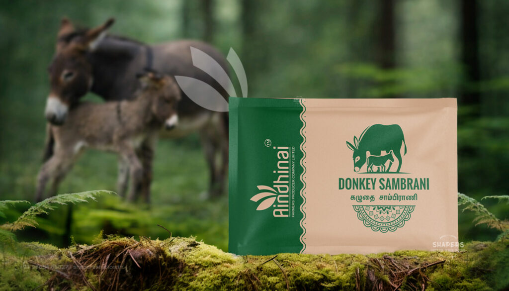 Ainthinai – Donkey Dung Sambrani Packaging Design