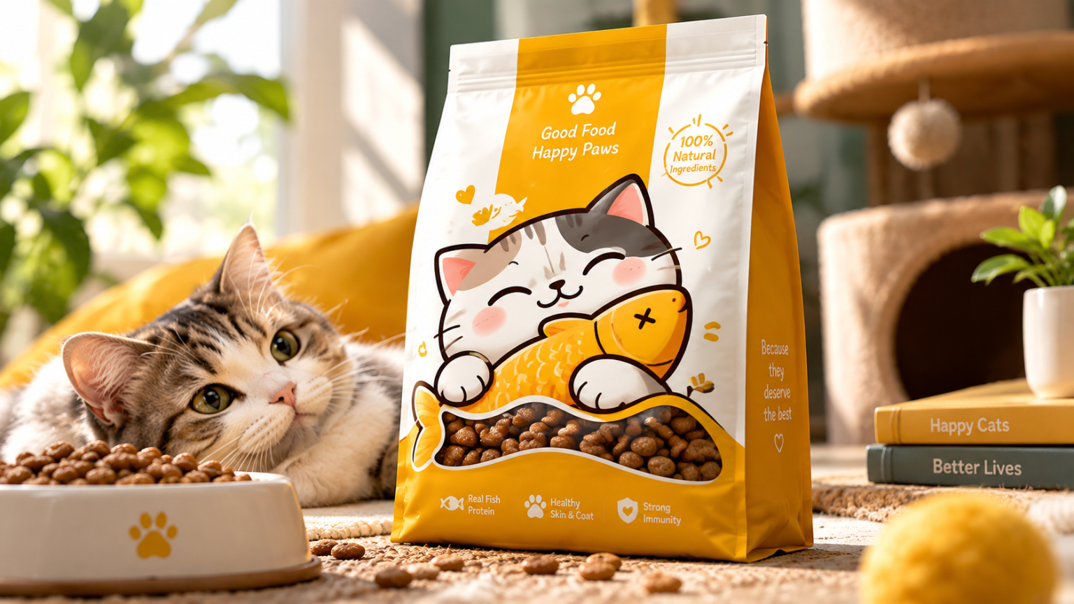 Good Food, Happy Paws – Premium Cat Food Packaging