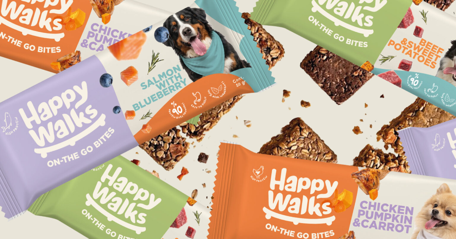 Happy Walks — Dog Treat Packaging & Visual Identity