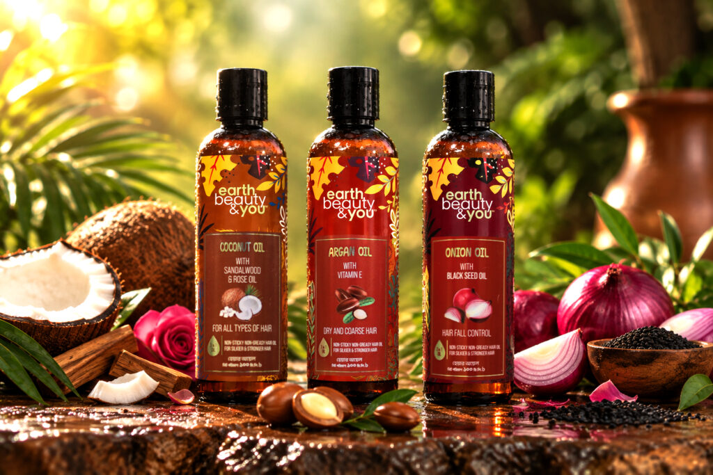 3-in-1 Hair Oil Series (Argan Oil, Coconut Oil, Onion Oil)