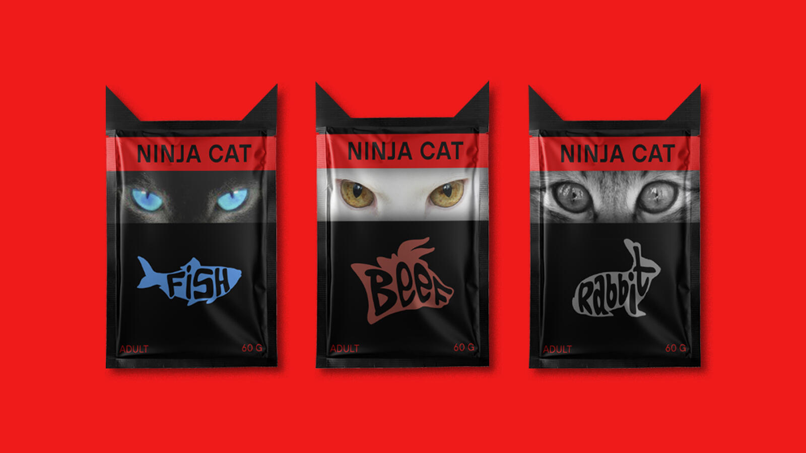 NINJA CAT wet food for cats Packaging Of The World