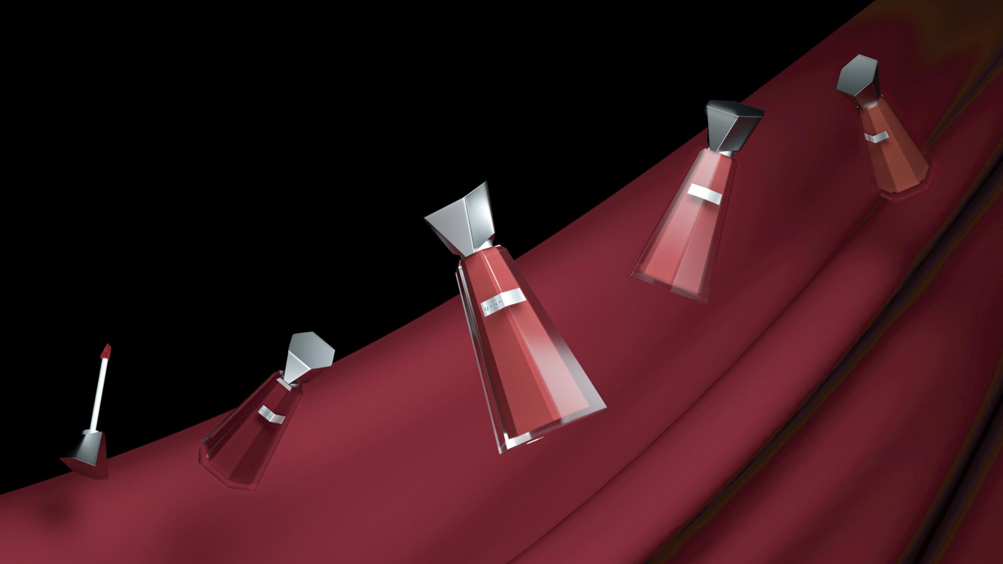 Round Compact Lip Color Little Red Diamond Lip Glaze packaging design – Packaging Of The World