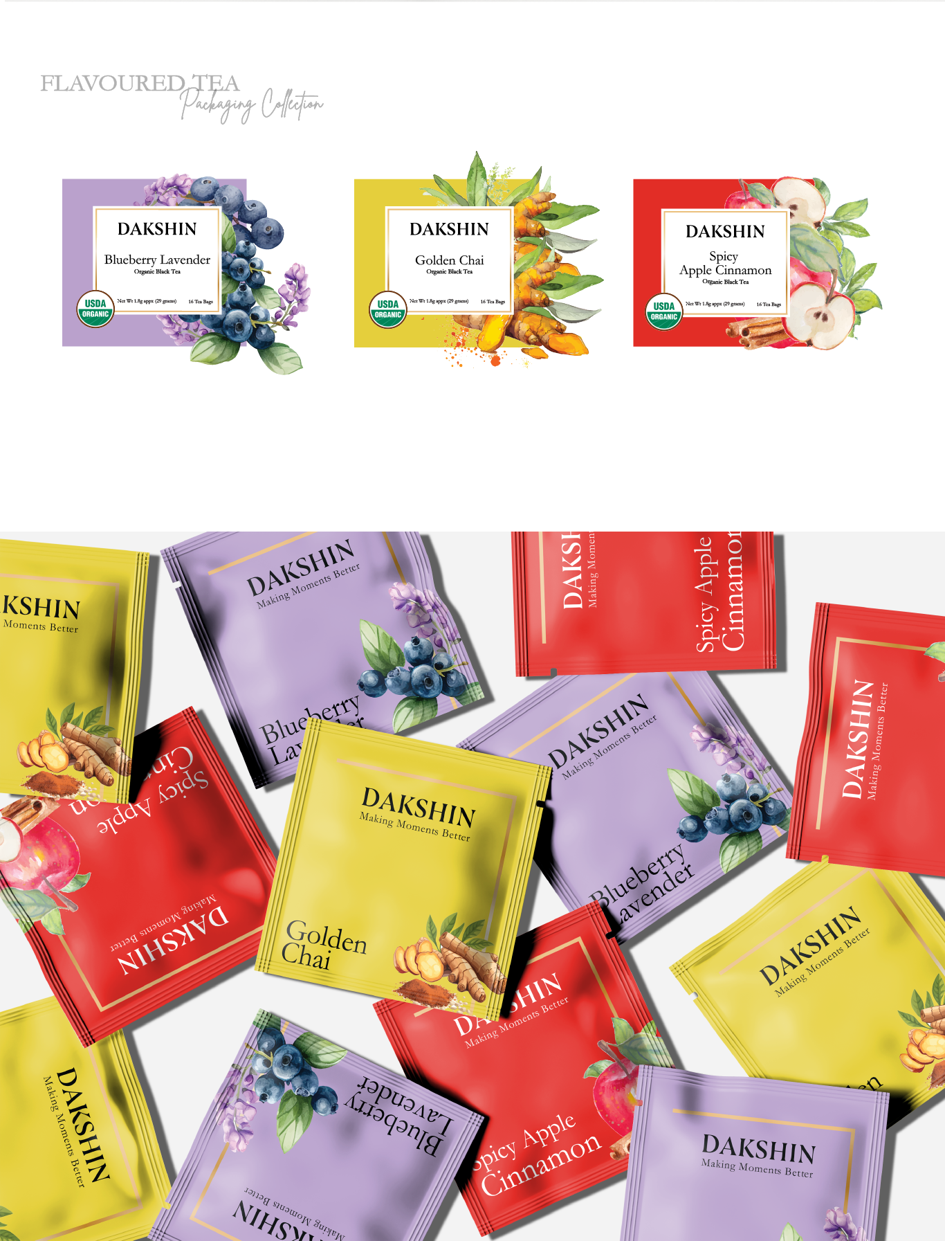 Dakshin Tea — Minimal & Premium Packaging Collection – Packaging Of The ...