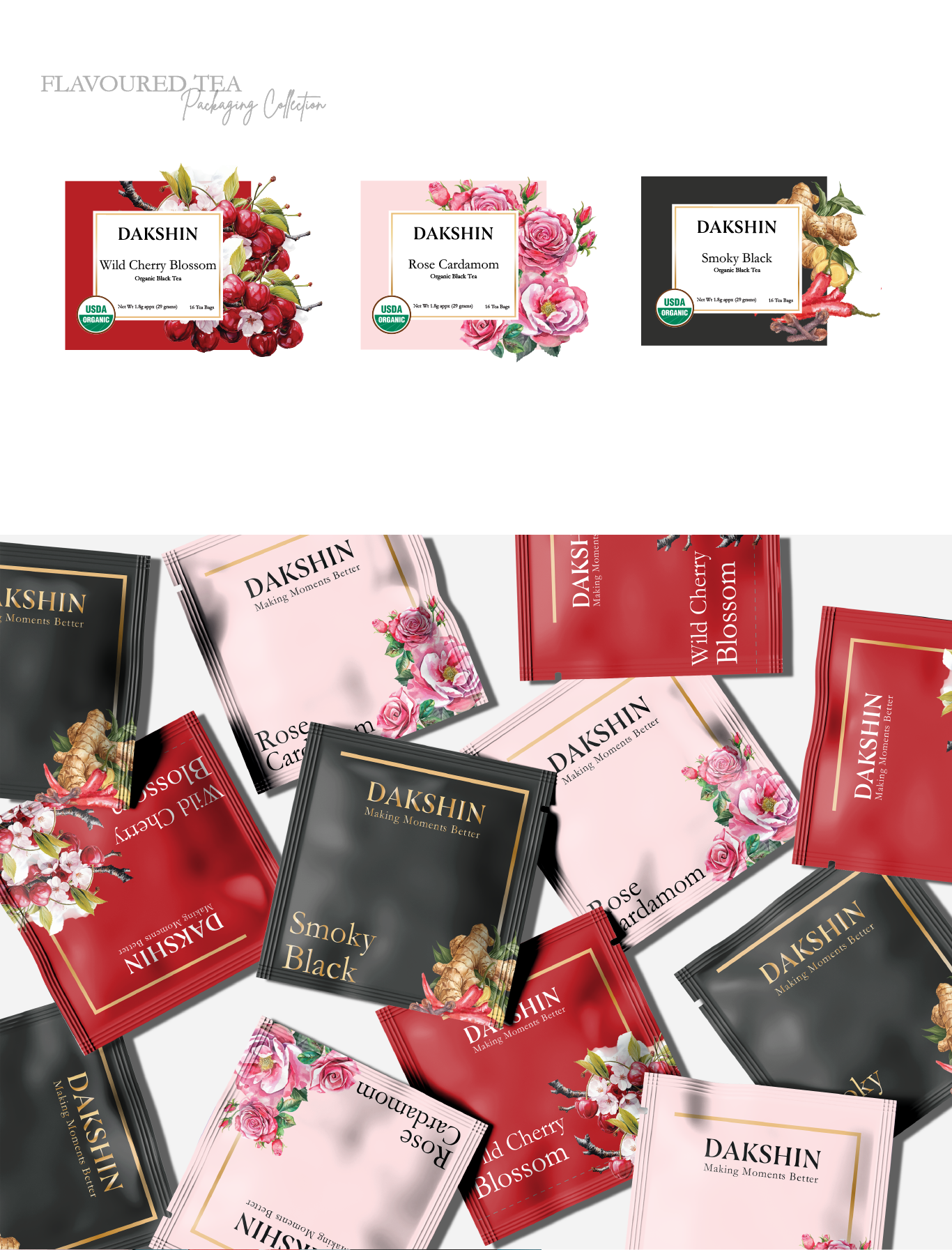 Dakshin Tea — Minimal & Premium Packaging Collection – Packaging Of The ...